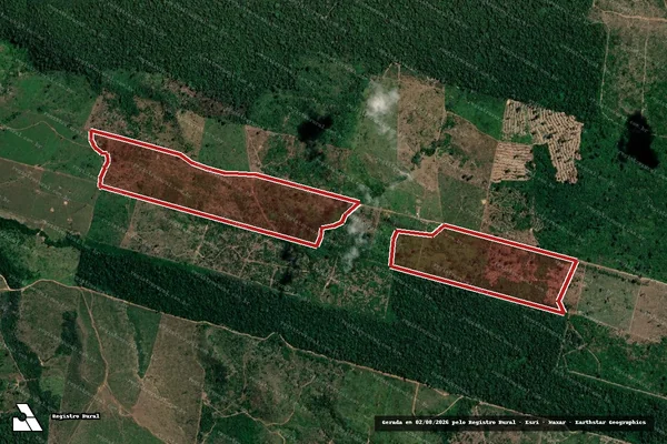 Imagem de satélite de Infração da Flora em Lábrea - AM