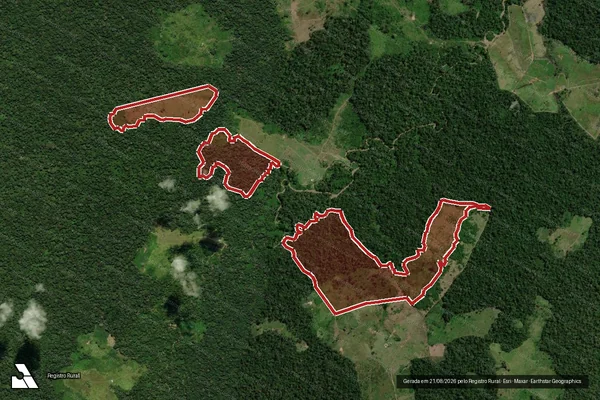 Imagem de satélite de Infração da Flora em Rio Branco - AC