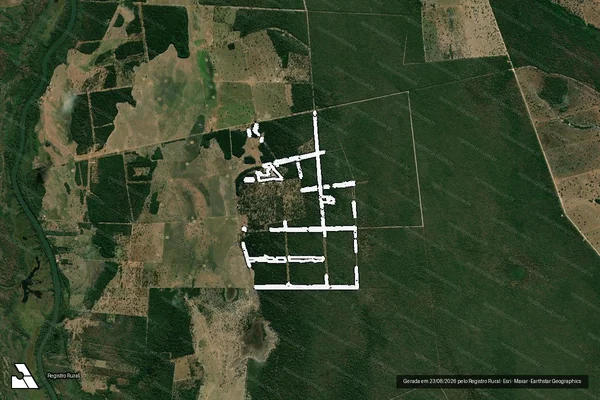 Imagem de satélite de Infração da Flora em Cáceres - MT