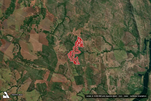 Imagem de satélite — Embargo IBAMA — Infração da Flora — Palmeirópolis/TO
