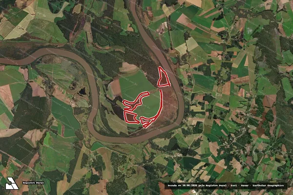 Imagem de satélite de Infração Ambiental em Paula Freitas - PR