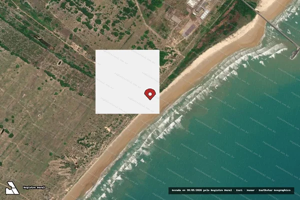 Imagem de satélite de Infração Ambiental em Barra dos Coqueiros - SE (marcador da localização)