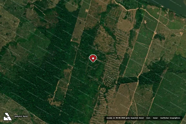 Imagem de satélite de Infração da Flora em Machadinho D'Oeste - RO (marcador da localização)