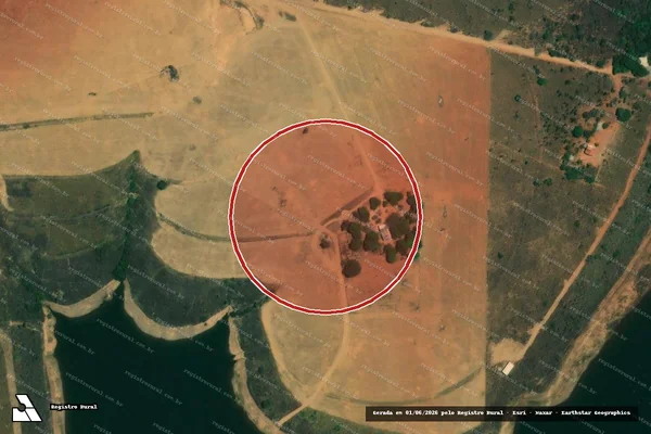 Imagem de satélite — Embargo IBAMA — Desmatamento - Cristalina/GO