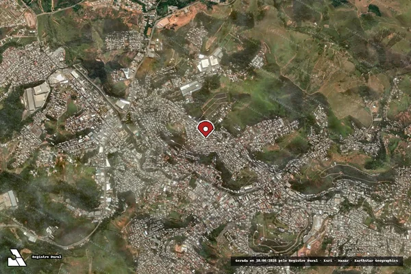 Imagem de satélite de Infração da Fauna em Ubá - MG (marcador da localização)