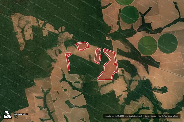 Imagem de satélite de Infração da Flora em Porto dos Gaúchos - MT