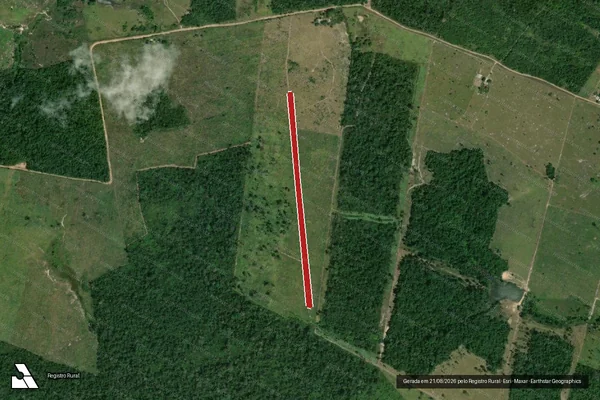 Imagem de satélite de Infração Ambiental em Mucajaí - RR