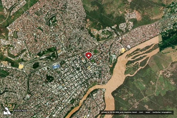 Imagem de satélite de Infração da Fauna em Governador Valadares - MG (marcador da localização)