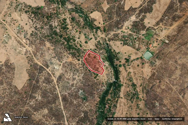 Imagem de satélite — Embargo IBAMA — Infração de Licenciamento(Não Classificada-Móvel) — Crateús/CE