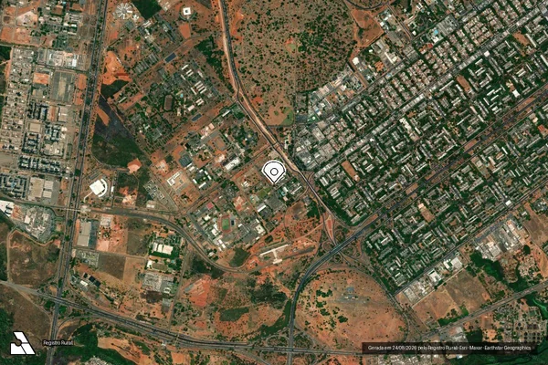 Imagem de satélite — Embargo IBAMA — Infração de Administração Ambiental(Não Classificada-Móvel) - Franca/SP