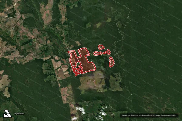 Imagem de satélite de Infração da Flora em Altamira - PA