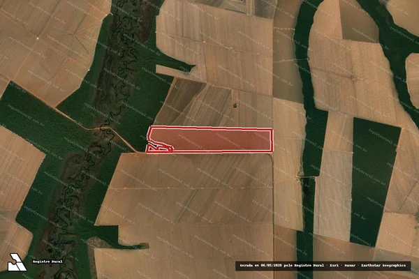 Imagem de satélite de Infração Ambiental em Querência - MT