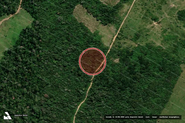 Imagem de satélite de Desmatamento em Rio Branco - AC