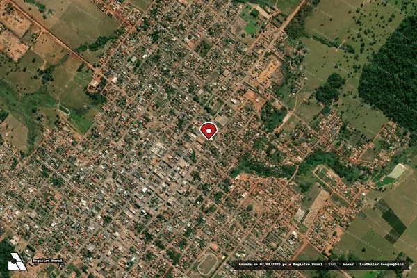 Imagem de satélite de Infração Ambiental em Espigão D'Oeste - RO (marcador da localização)