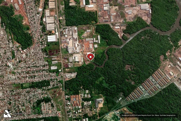 Imagem de satélite — Embargo IBAMA — Infração referente a Qualidade Ambiental - Belém/PA