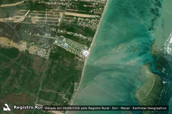 Imagem de satélite — Embargo IBAMA — Infração de Licenciamento(Não Classificada-Móvel) - Maragogi/AL