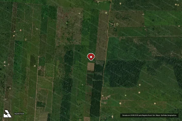 Imagem de satélite de Infração Ambiental em Porto Velho - RO (marcador da localização)