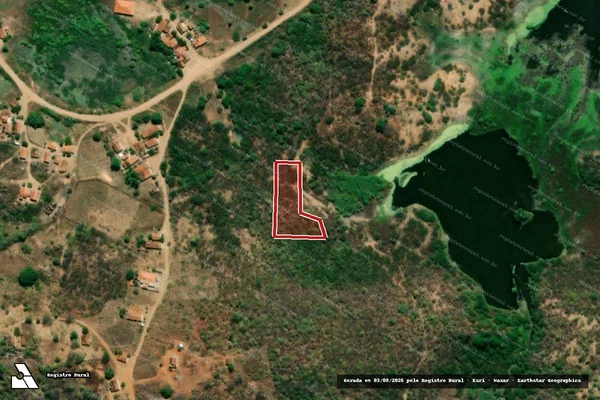 Imagem de satélite — Embargo IBAMA — Infração da Flora — São João do Rio do Peixe/PB