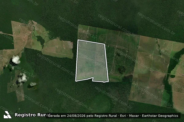 Imagem de satélite — Embargo IBAMA — Infração da Flora - Costa Marques/RO