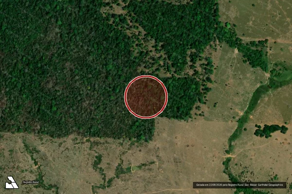 Imagem de satélite — Embargo Ambiental - Seringueiras/RO