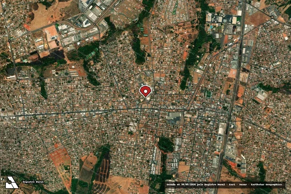 Imagem de satélite de Infração da Fauna em Aparecida de Goiânia - GO (marcador da localização)