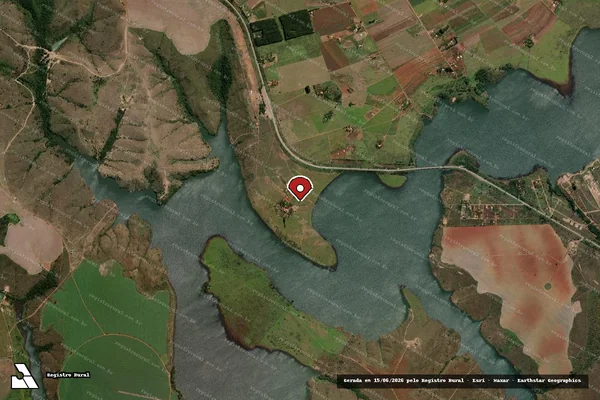 Imagem de satélite de Infração da Flora em Brasília - DF (marcador da localização)
