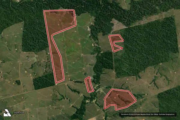 Imagem de satélite de Desmatamento em Porto Velho - RO