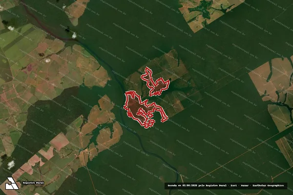 Imagem de satélite de Infração da Flora em Juara - MT