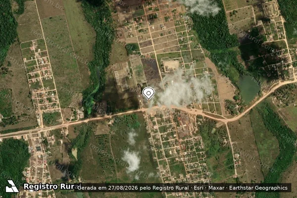 Imagem de satélite de Infração referente a Qualidade Ambiental em Uruará - PA (marcador da localização)
