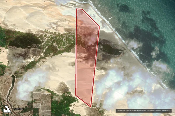 Imagem de satélite de Infração Ambiental em Beberibe - CE