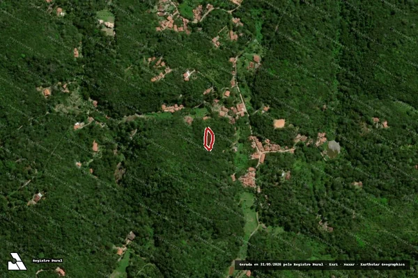 Imagem de satélite de Infração da Flora em Guaramiranga - CE