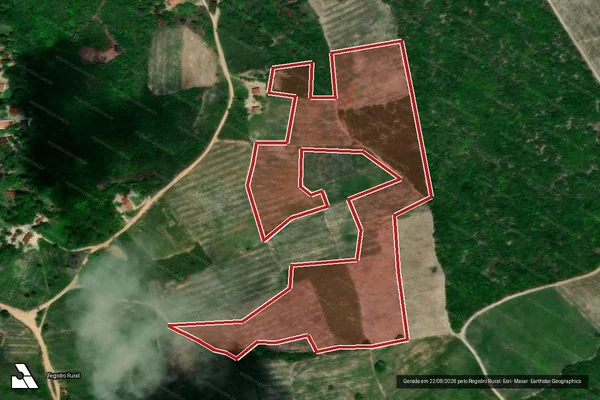 Imagem de satélite de Infração Ambiental em Rio Tinto - PB