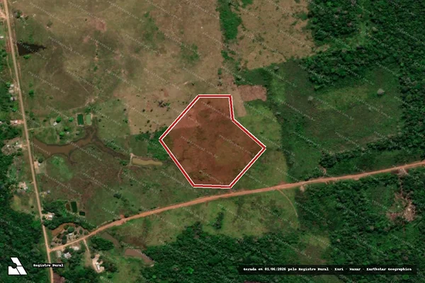 Imagem de satélite de Desmatamento em Cruzeiro do Sul - AC