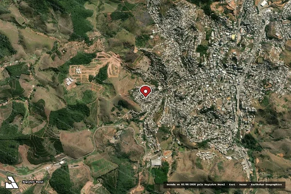 Imagem de satélite — Embargo IBAMA — Infração Ambiental — Caratinga/MG
