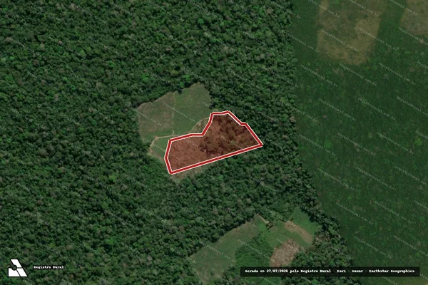 Imagem de satélite de Infração da Flora em Santarém - PA