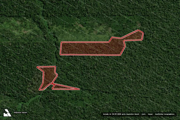 Imagem de satélite de Infração Ambiental em Candeias do Jamari - RO