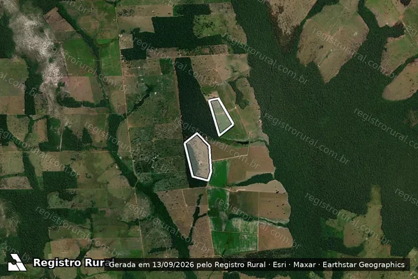 Imagem de satélite de Infração da Flora em São Miguel do Guaporé - RO