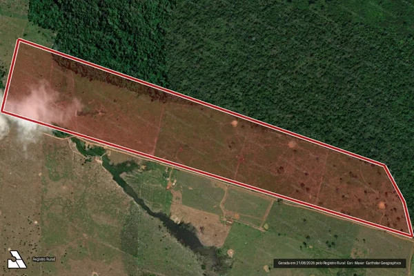 Imagem de satélite de Infração da Flora em Lábrea - AM