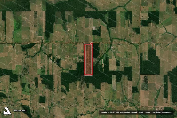 Imagem de satélite de Infração Ambiental em São Francisco do Guaporé - RO