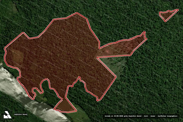 Imagem de satélite de Infração Ambiental em Portel - PA