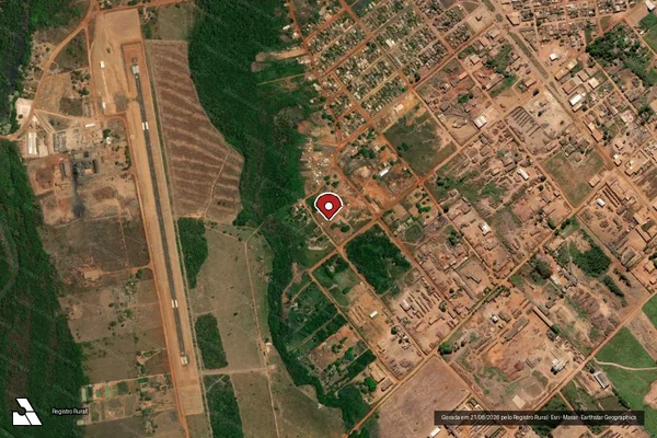 Imagem de satélite de Infração da Flora em Aripuanã - MT (marcador da localização)