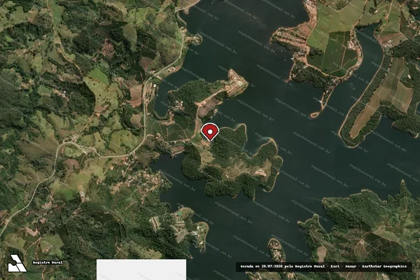 Imagem de satélite — Embargo IBAMA — Infração Ambiental — Caconde/SP