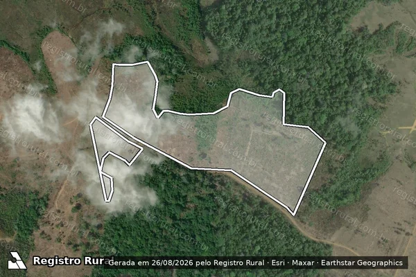 Imagem de satélite — Embargo IBAMA — Infração da Flora — Mazagão/AP