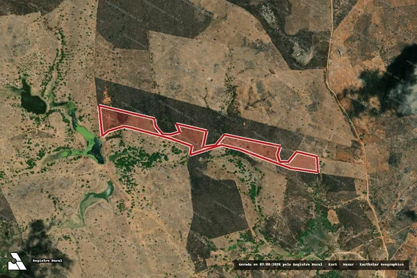 Imagem de satélite de Infração da Flora em Monteiro - PB