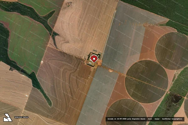 Imagem de satélite de Infração de Licenciamento(Não Classificada-Móvel) em Paranatinga - MT (marcador da localização)