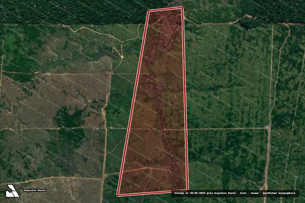 Imagem de satélite de Infração da Flora em Lábrea - AM