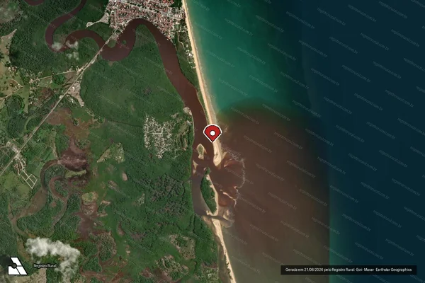 Imagem de satélite — Embargo Ambiental - Prado/BA