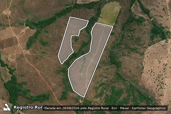 Imagem de satélite — Embargo IBAMA — Infração da Flora — Divinópolis do Tocantins/TO