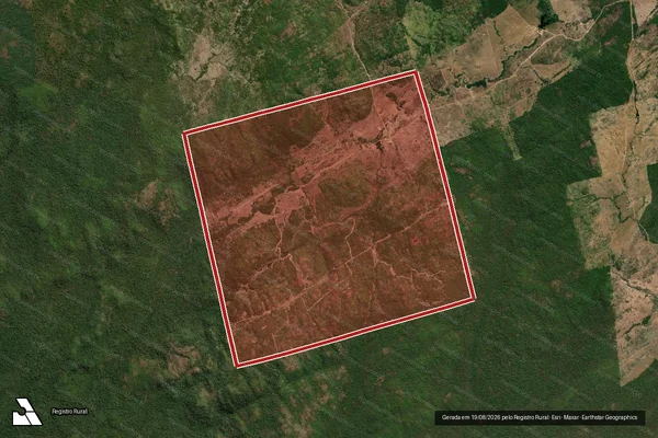 Imagem de satélite de Infração Ambiental em Vila Rica - MT