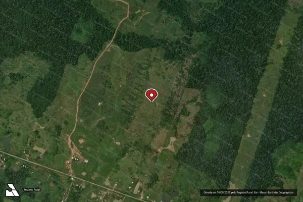 Imagem de satélite de Infração da Flora em Feijó - AC (marcador da localização)